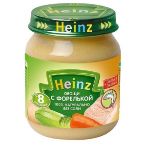 Пюре Heinz овощи с форелькой